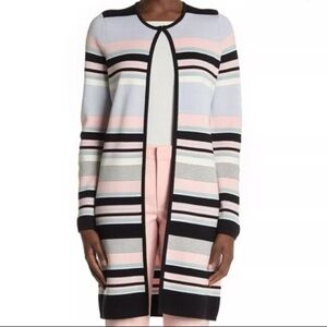 Calvin Klein Color-block Striped Cardigan Women's Size Medium M NEW NWT